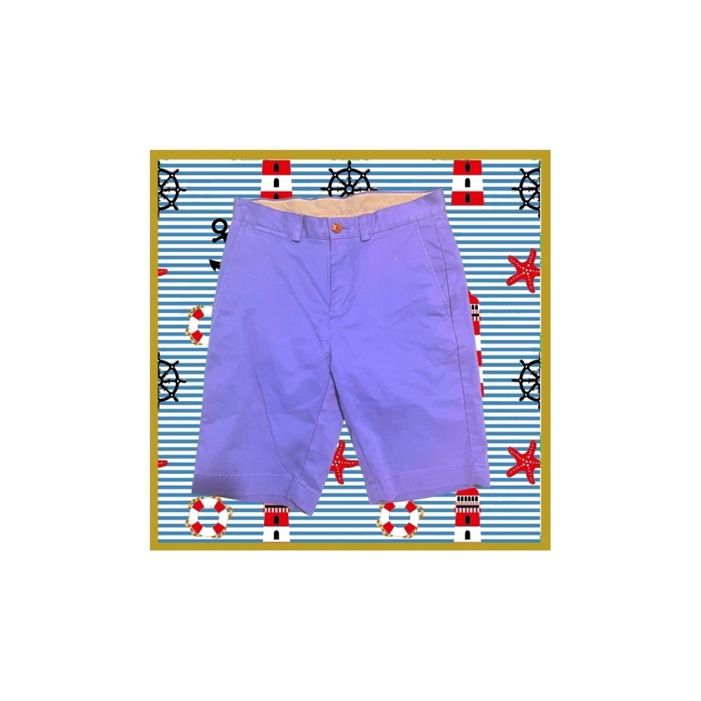 Brooks Brothers Royal Blue Flat-front Chino Cotton Mens's Shorts
